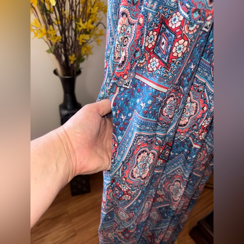 Xhiliration Bohemian Maxi Dress with Paisley Print - Picture 8 of 13